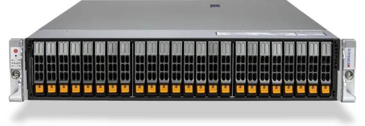 Supermicro rackmount server front view